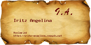 Iritz Angelina névjegykártya